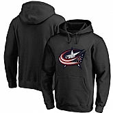 Columbus Blue Jackets Black All Stitched Pullover Hoodie,baseball caps,new era cap wholesale,wholesale hats